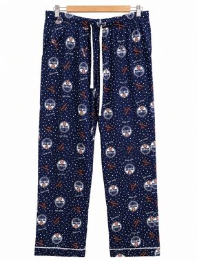 Edmonton Oilers Pajama Pants NHL Licensed Navy Lounge Sleep Pants Size M